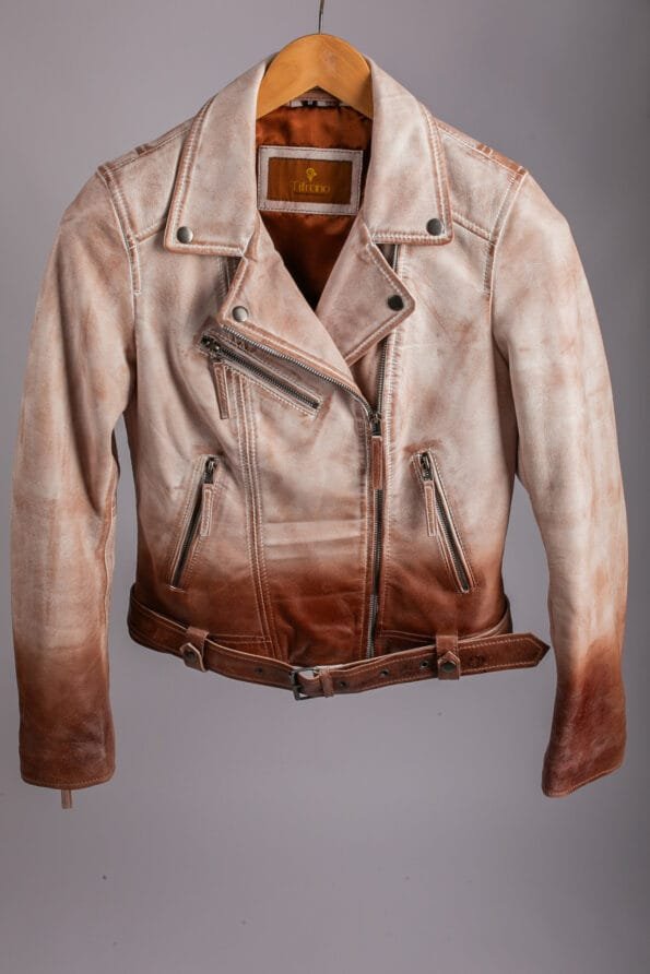 London Gradient Leather Jacket for Women