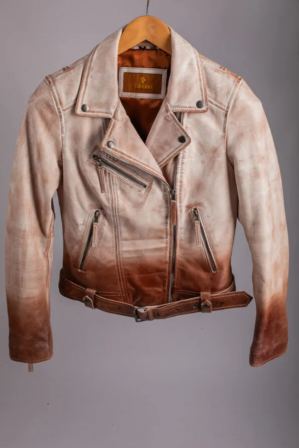 London Gradient Leather Jacket for Women