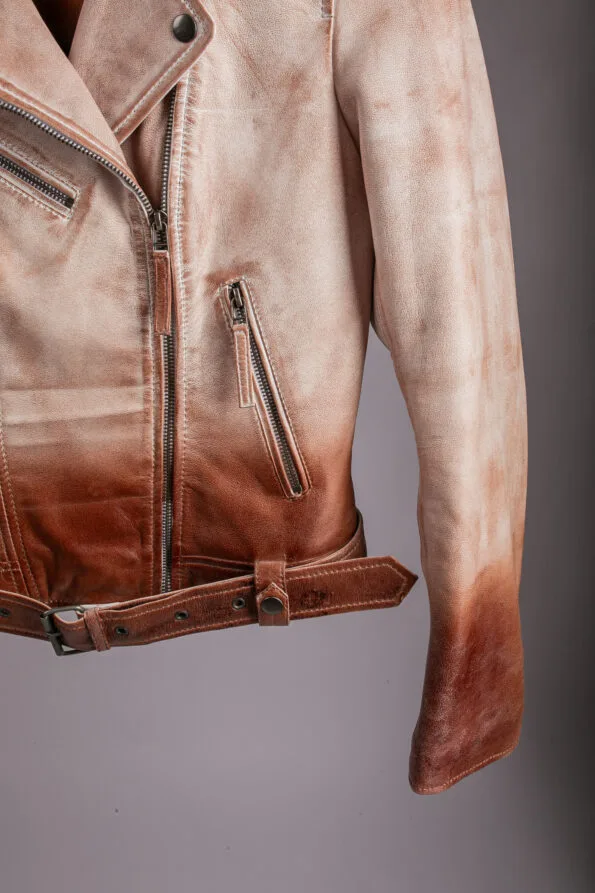 London Gradient Leather Jacket Women