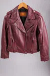 Shiraz Leather Jacket Burgundy