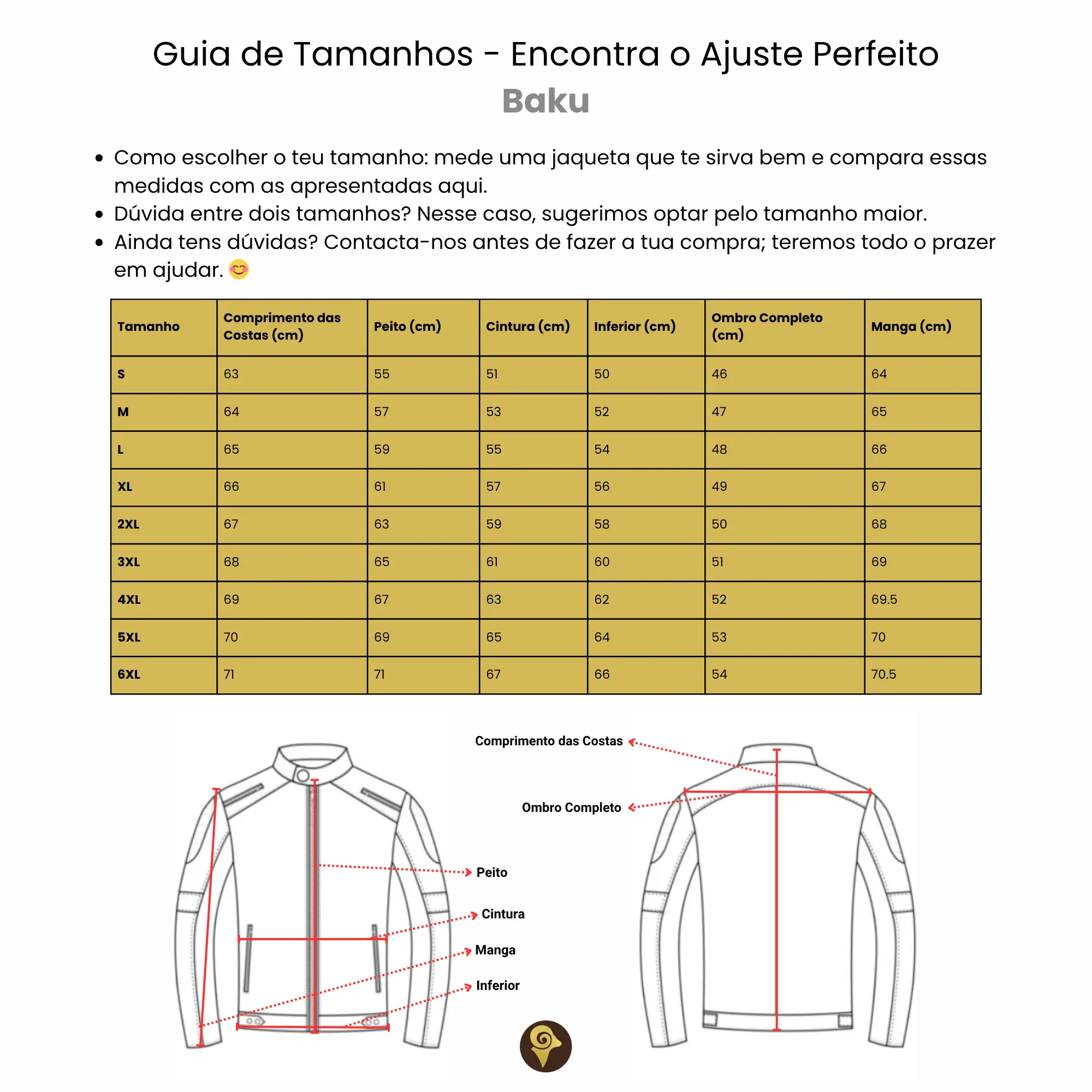 Baku Size Guide