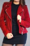 Blusão em camurça de cabra Aphrodite raspberry