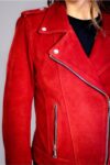 Blusão em camurça de cabra Aphrodite raspberry