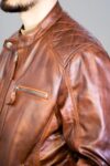 Blusão em pele Brujas antique