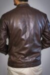 Blusão em pele Copenhague café