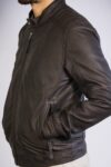 Blusão em pele Hector castanho