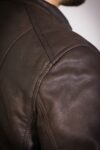 Blusão em pele Hector castanho