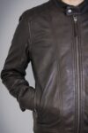 Blusão em pele Hector castanho