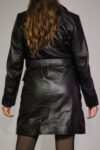 Casaco longo em pele Ushuaia preto